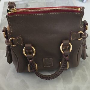 Dooney & Bourke Brown Mini Nano Bag with Gold Accents